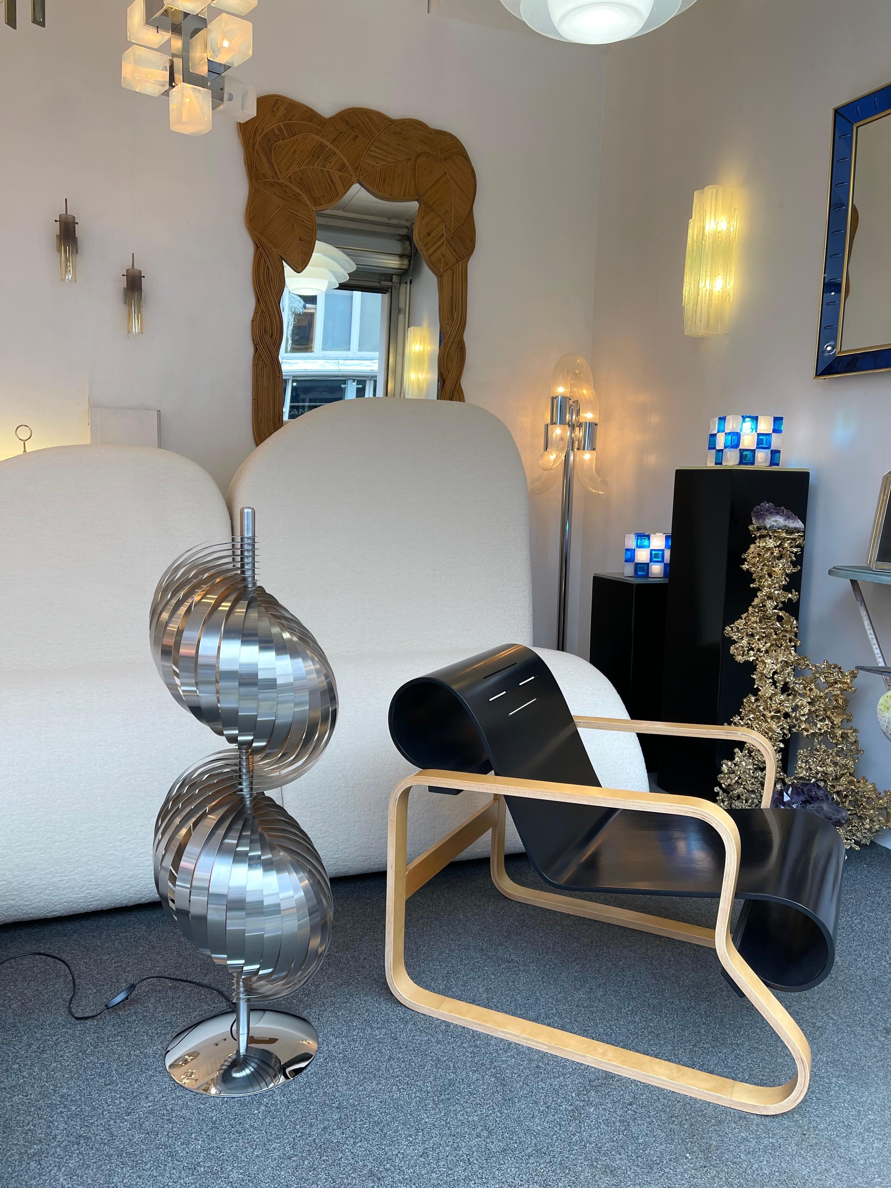 Métal Paire de lampes en métal en forme de spirale par Henri Mathieu, France, 1970