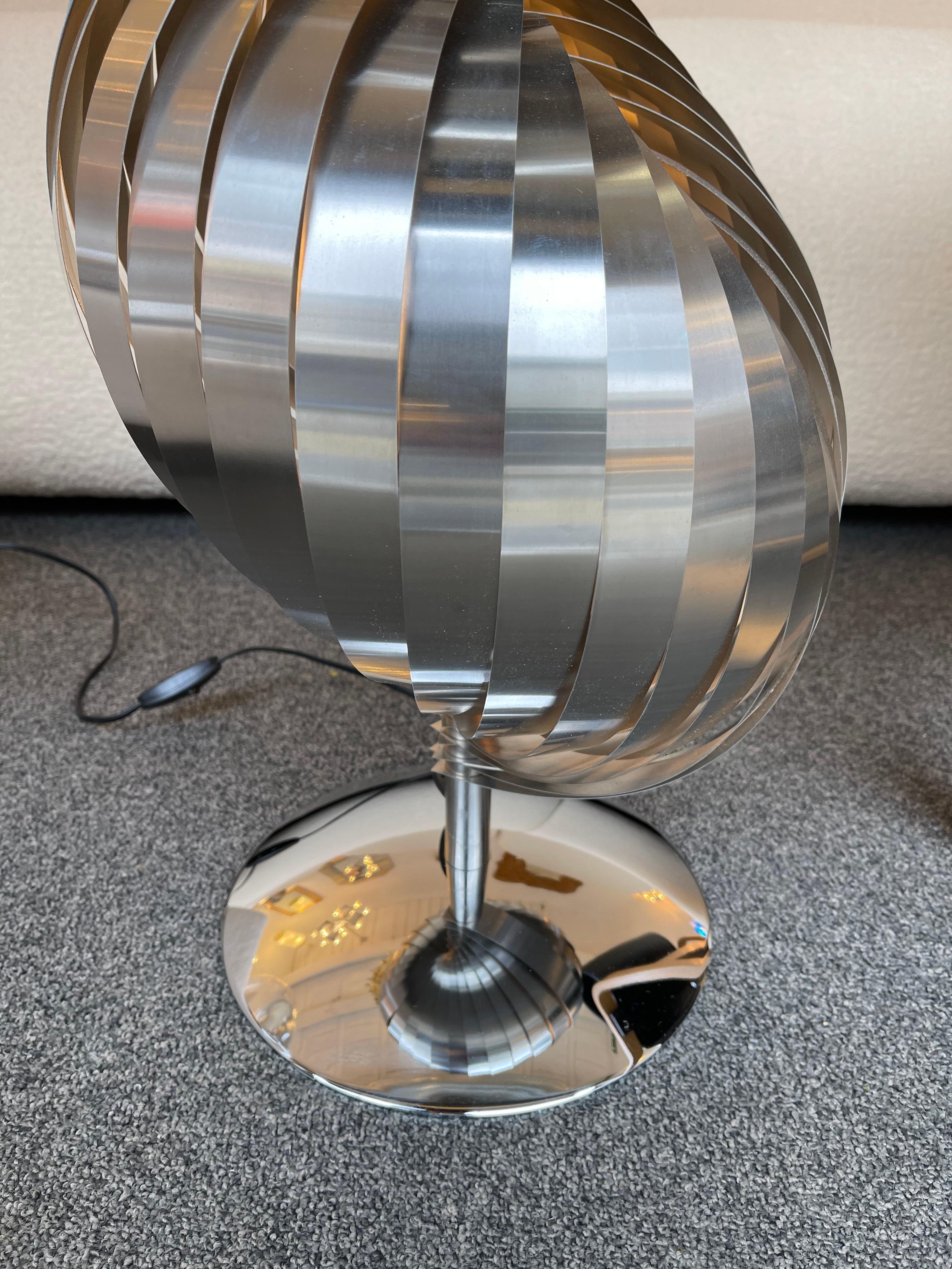 Paire de lampes en métal en forme de spirale par Henri Mathieu, France, 1970 2