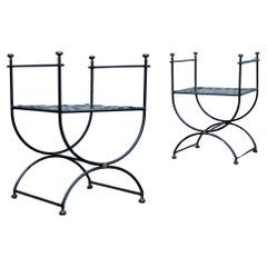 Pair of metal stools