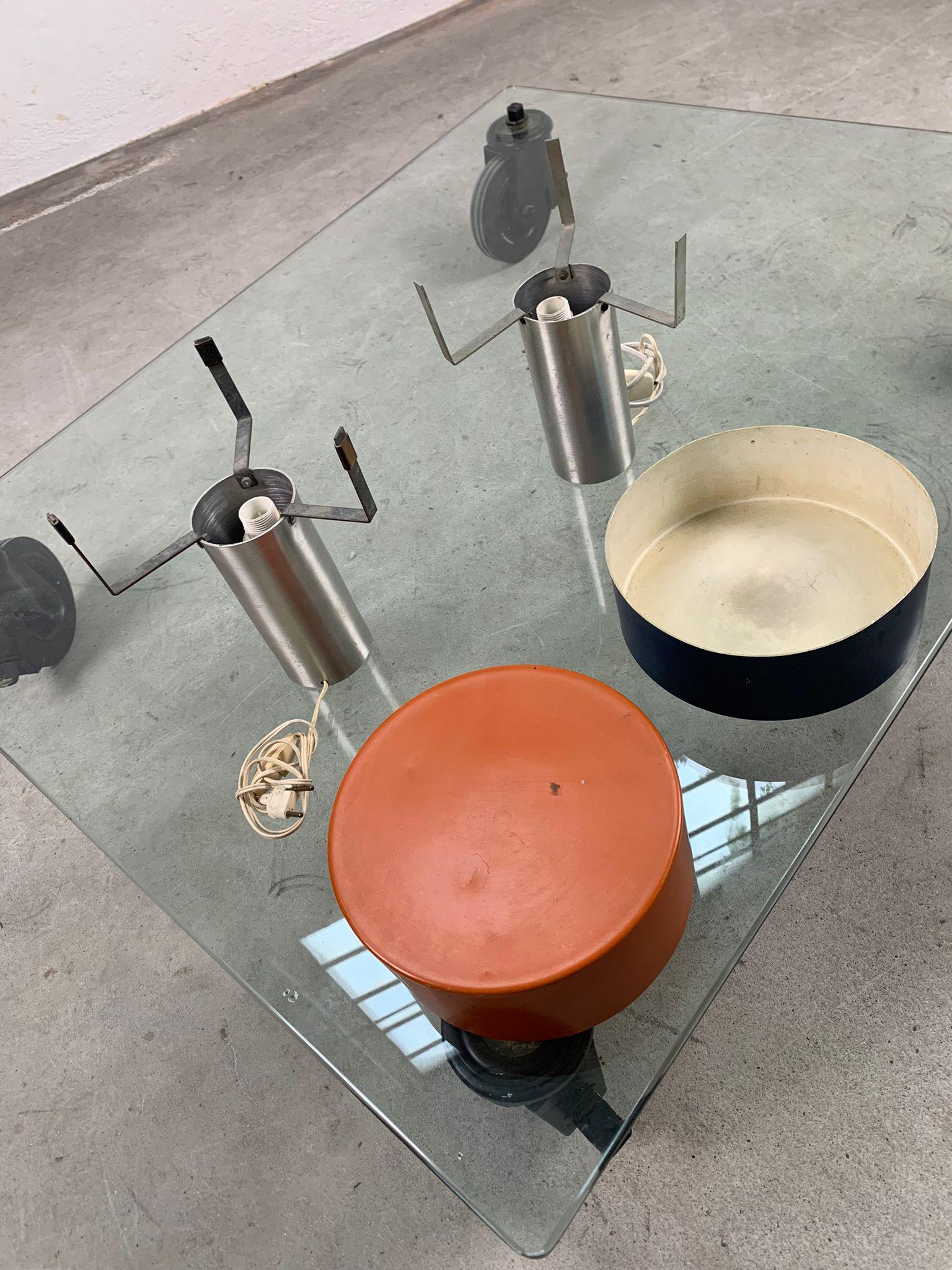 Paire de lampes de table en métal, 1960, France en vente 1