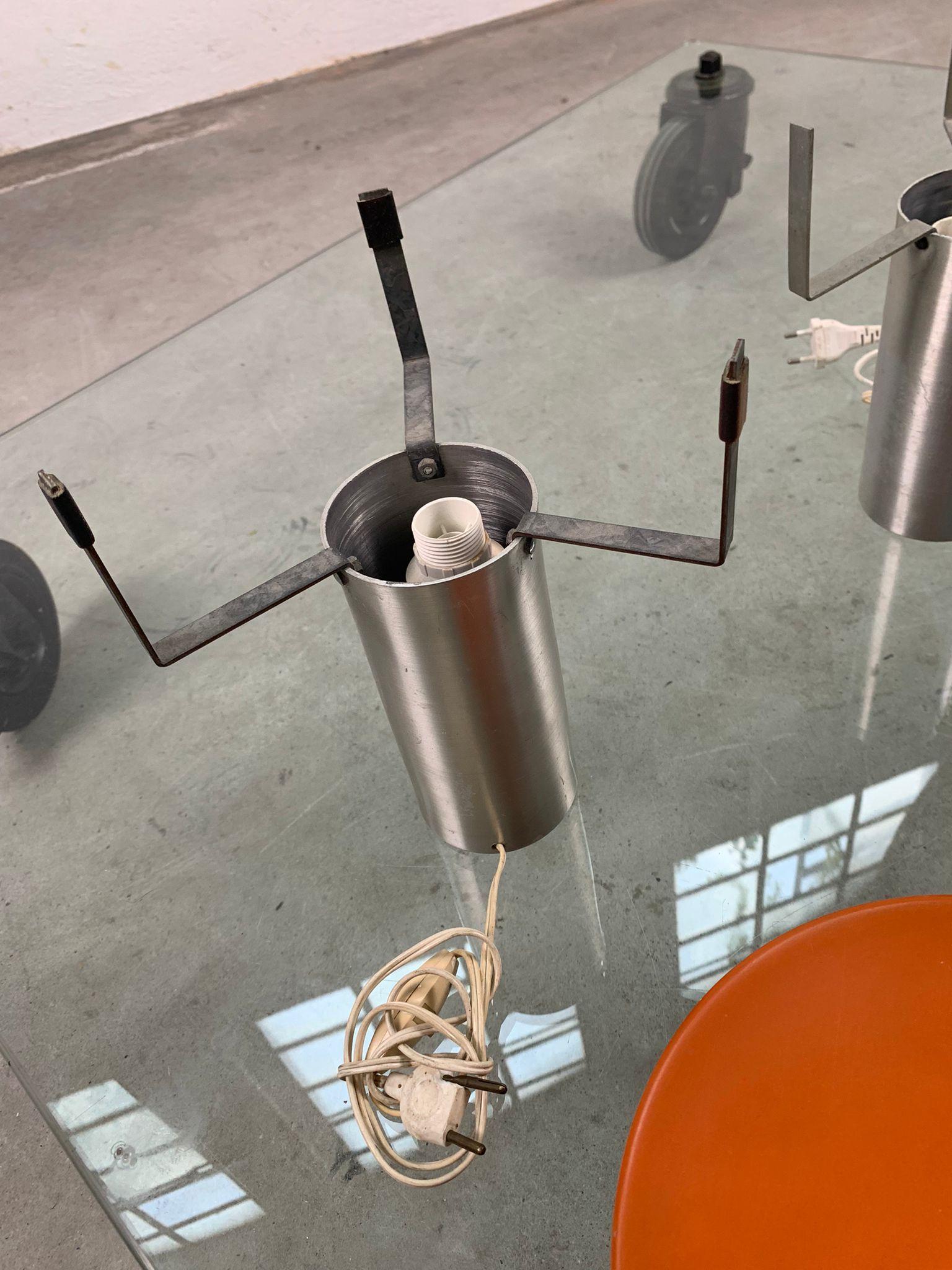 Paire de lampes de table en métal, 1960, France en vente 2