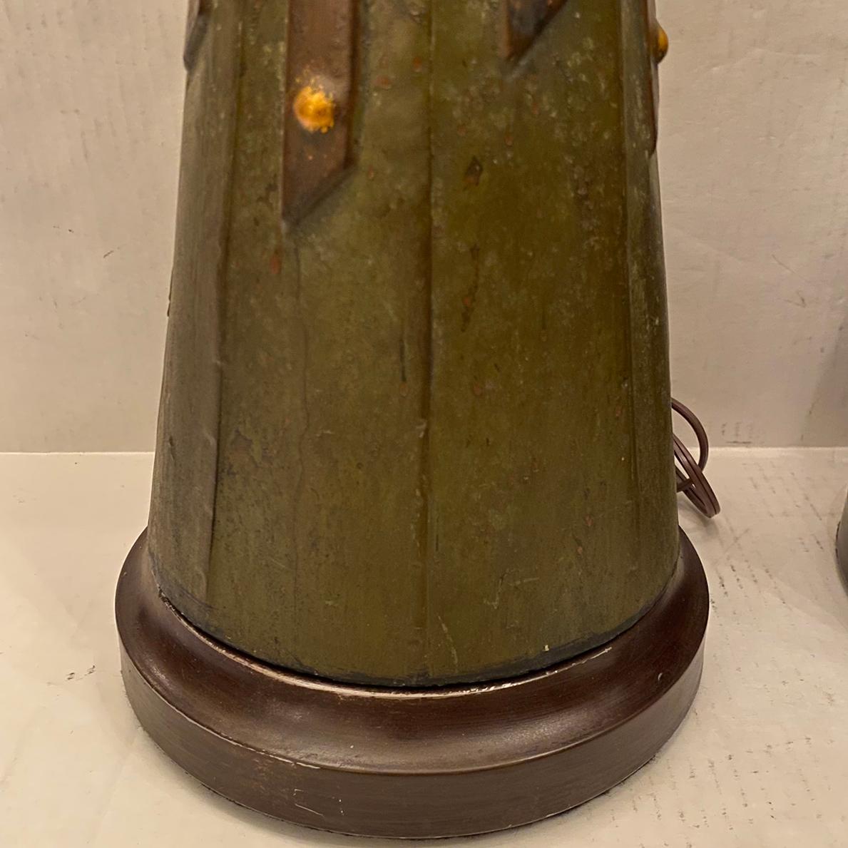 Anglais Paire de lampes de table en métal en vente