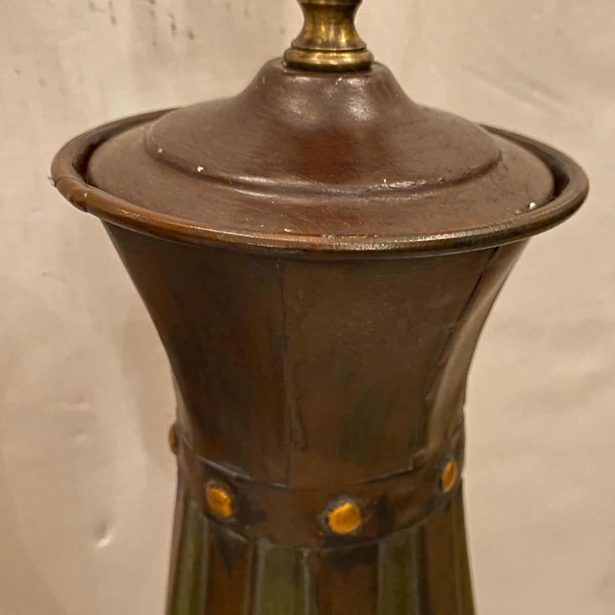 Fin du 20e siècle Paire de lampes de table en métal en vente