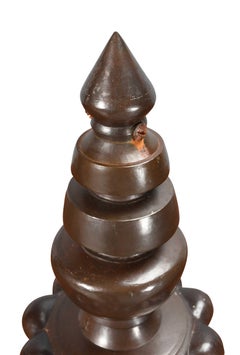 Pair of Metal Temple Roof Finials