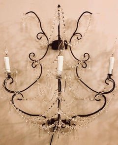 Timothy Oulton, Industrial, Wall Sconces, Steel, Crystal, 1990s