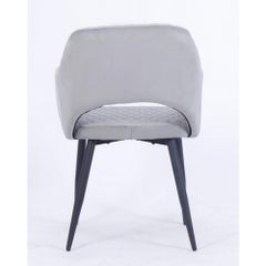 Pair of Metal Velvet Upholstered Metal Armchair New