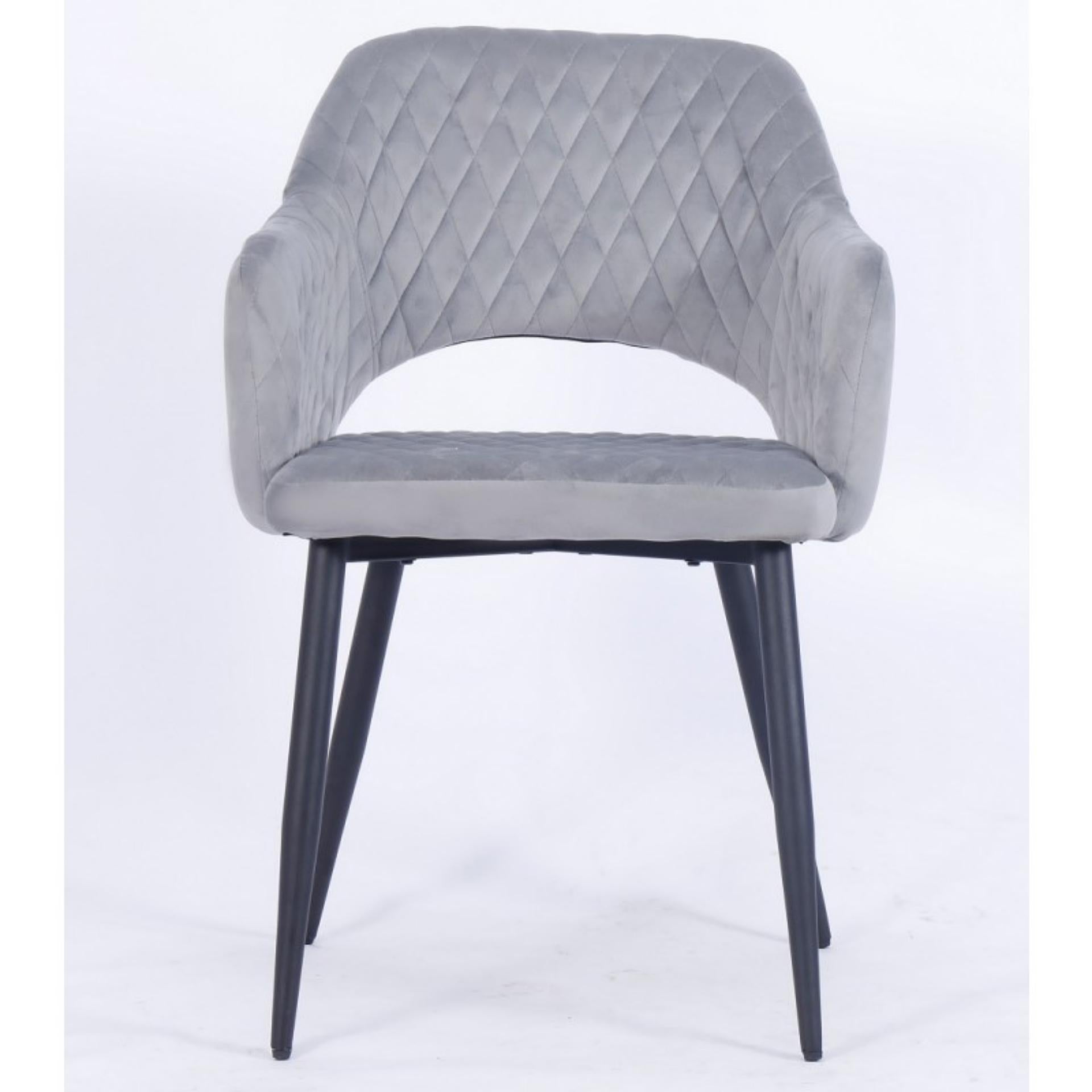 Hand-Crafted Pair of Metal Velvet Upholstered Metal Armchair New For Sale
