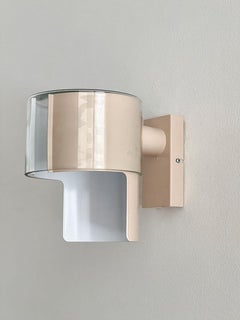 Pair of Metal and Glass Wall Lamps by Bruno Herbst, Sweden, 1970s