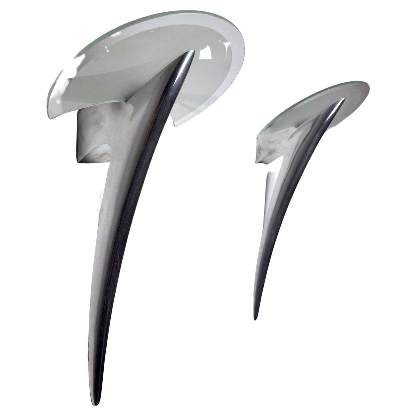 Paar Metalarte Wall Lights 1970 Spanien