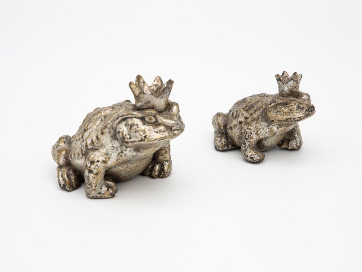 Contemporary Pair of Metallic Frog Princes For Sale