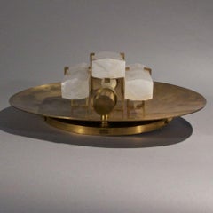 Pair of Metropolis Rock Crystal and Brass Sconces by Jan Garncarek
