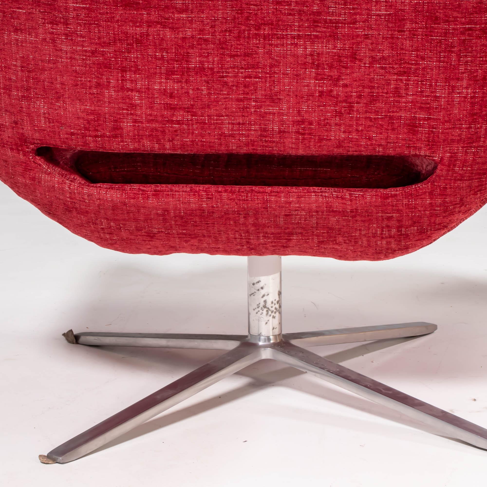 Pair of Metropolitan Red Armchairs by Jeffrey Bernett for B&B Italia 5