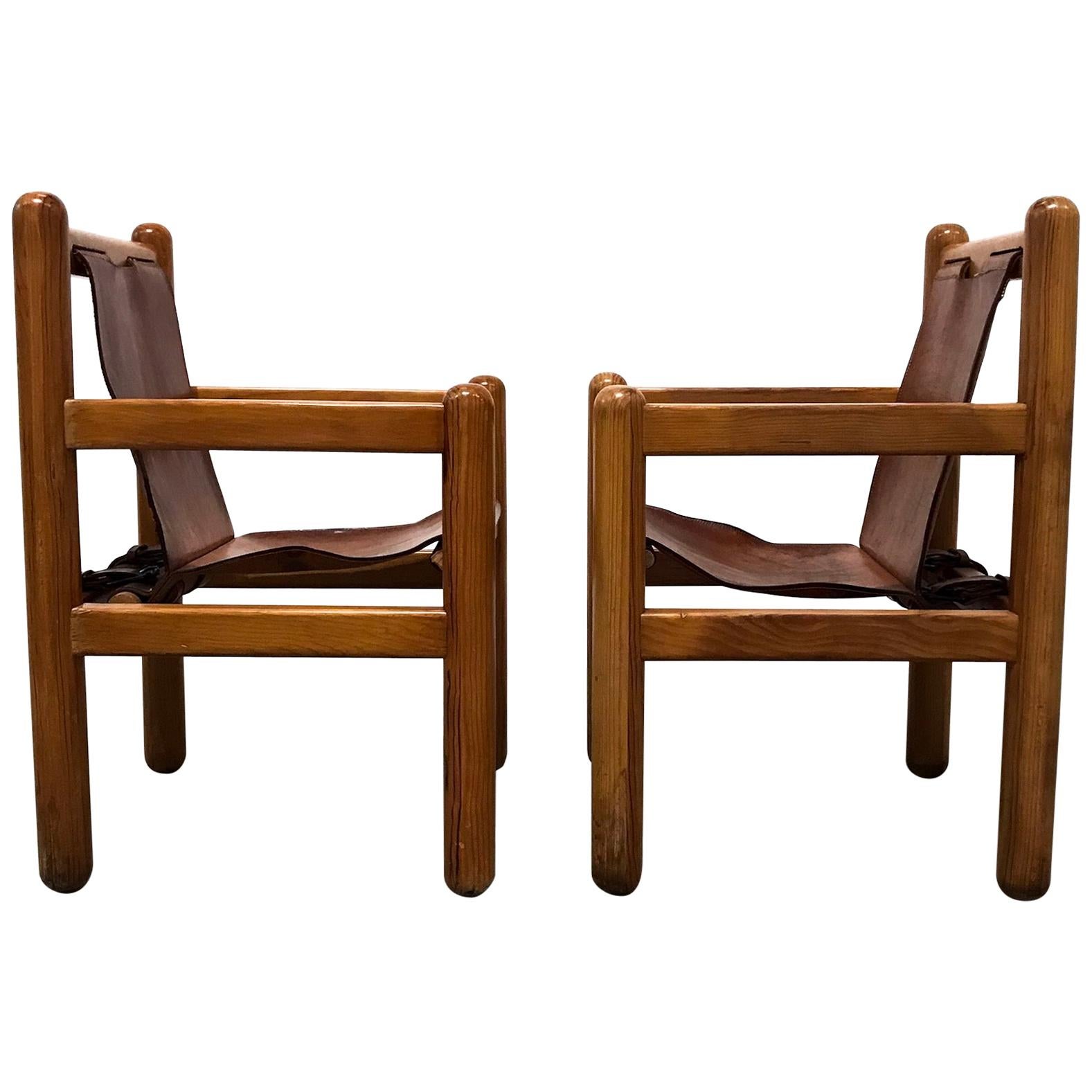 Pair of Mexican Armchairs For Sale