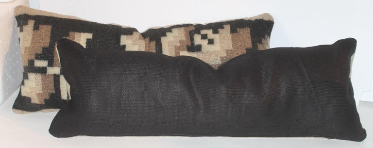 American Pair of Mexican Indian Weaving Bolster Pillows For Sale