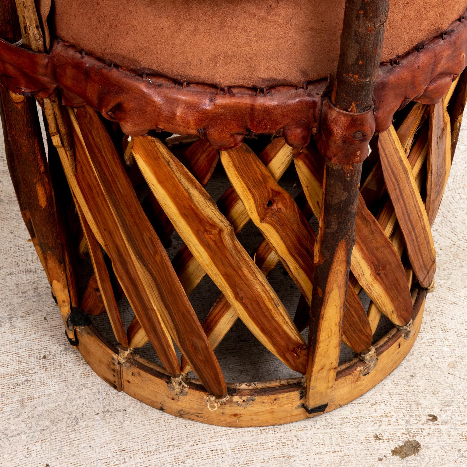 Pair of Mexican Leather Chairs 1