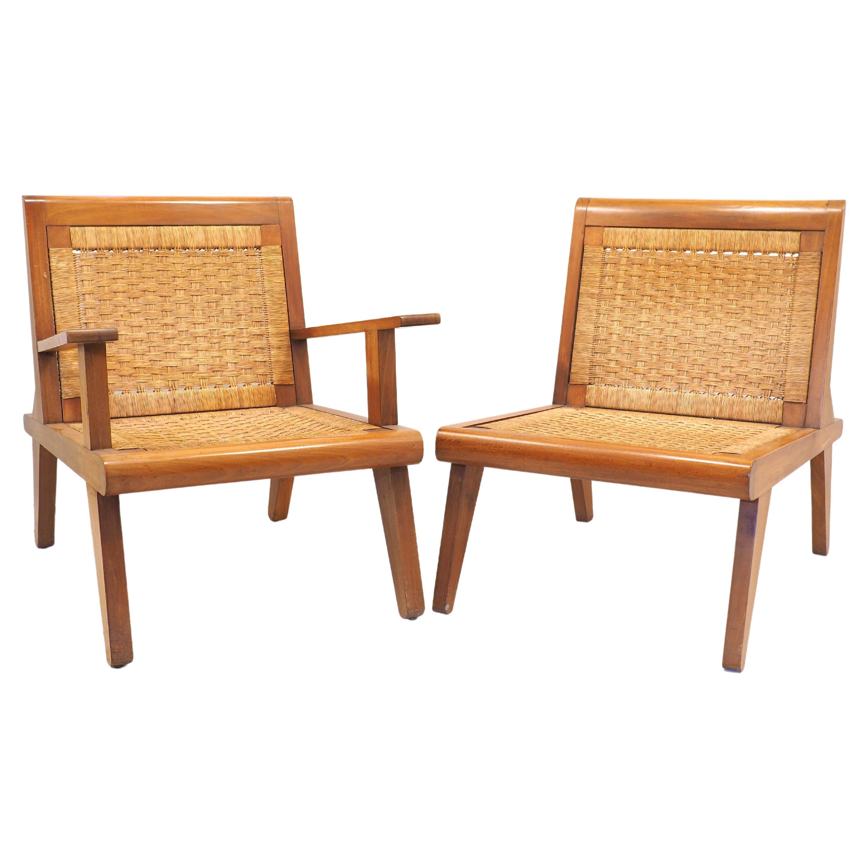 Pair of Mexican Midcentury Side Chairs  For Sale