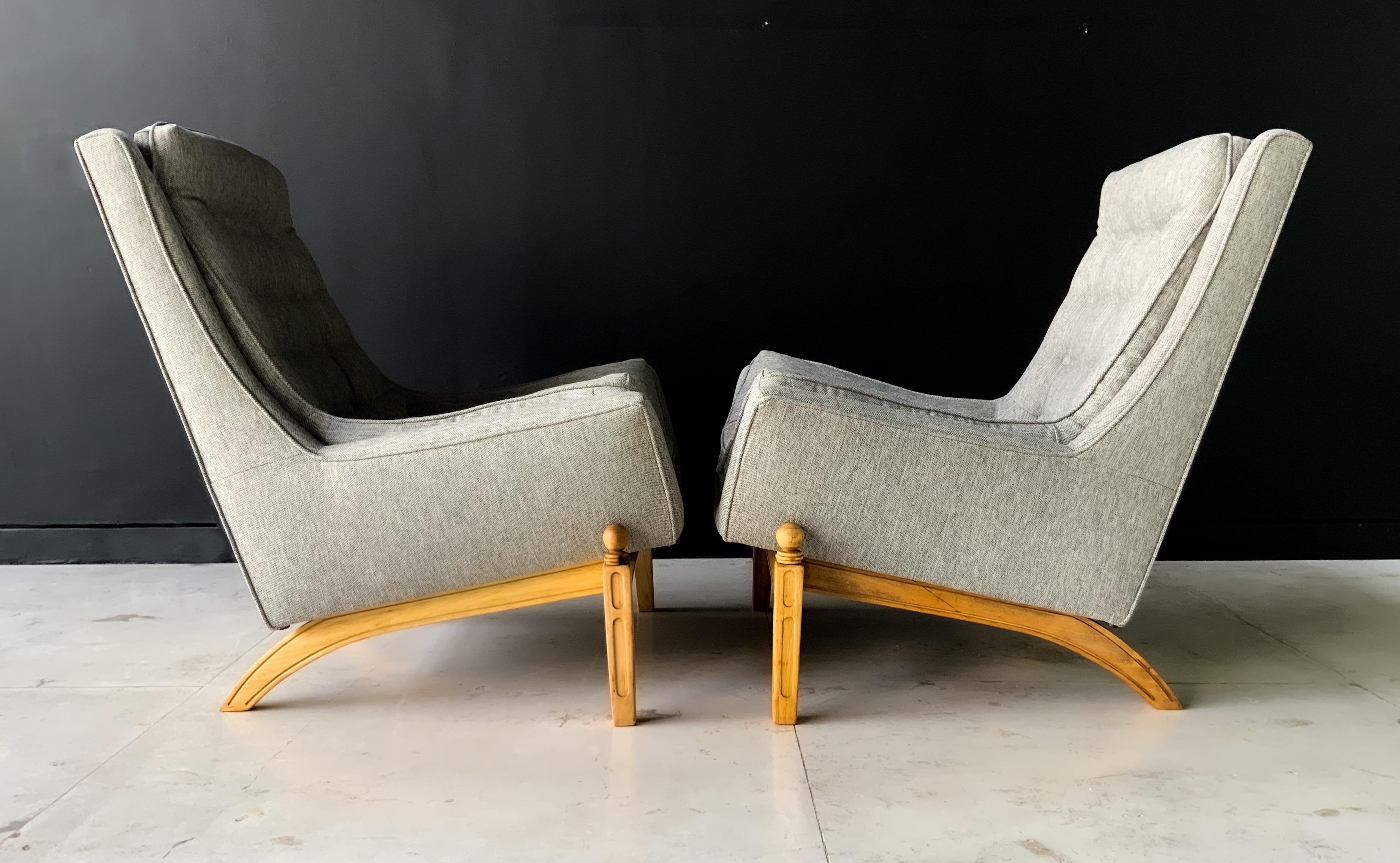 Mid-20th Century Pair of Mexican Armchairs by Robert & Mito block  For Sale