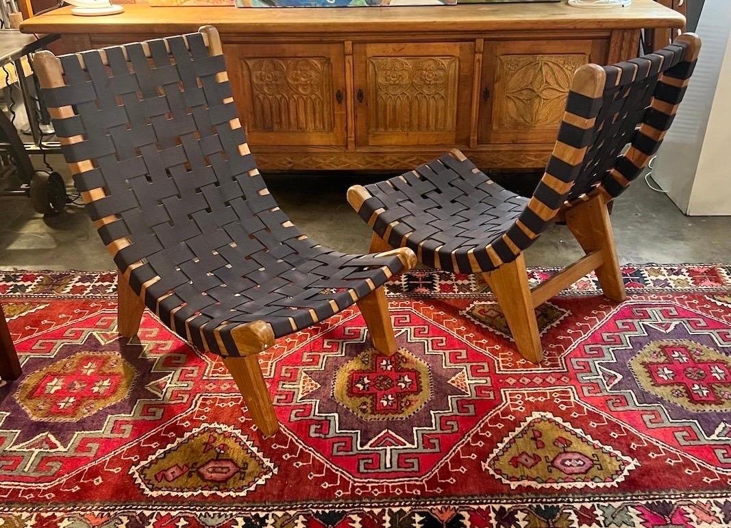 Pair of Mexican Modernist Lounge Chairs by Michael van Beuren, circa 1940s 2