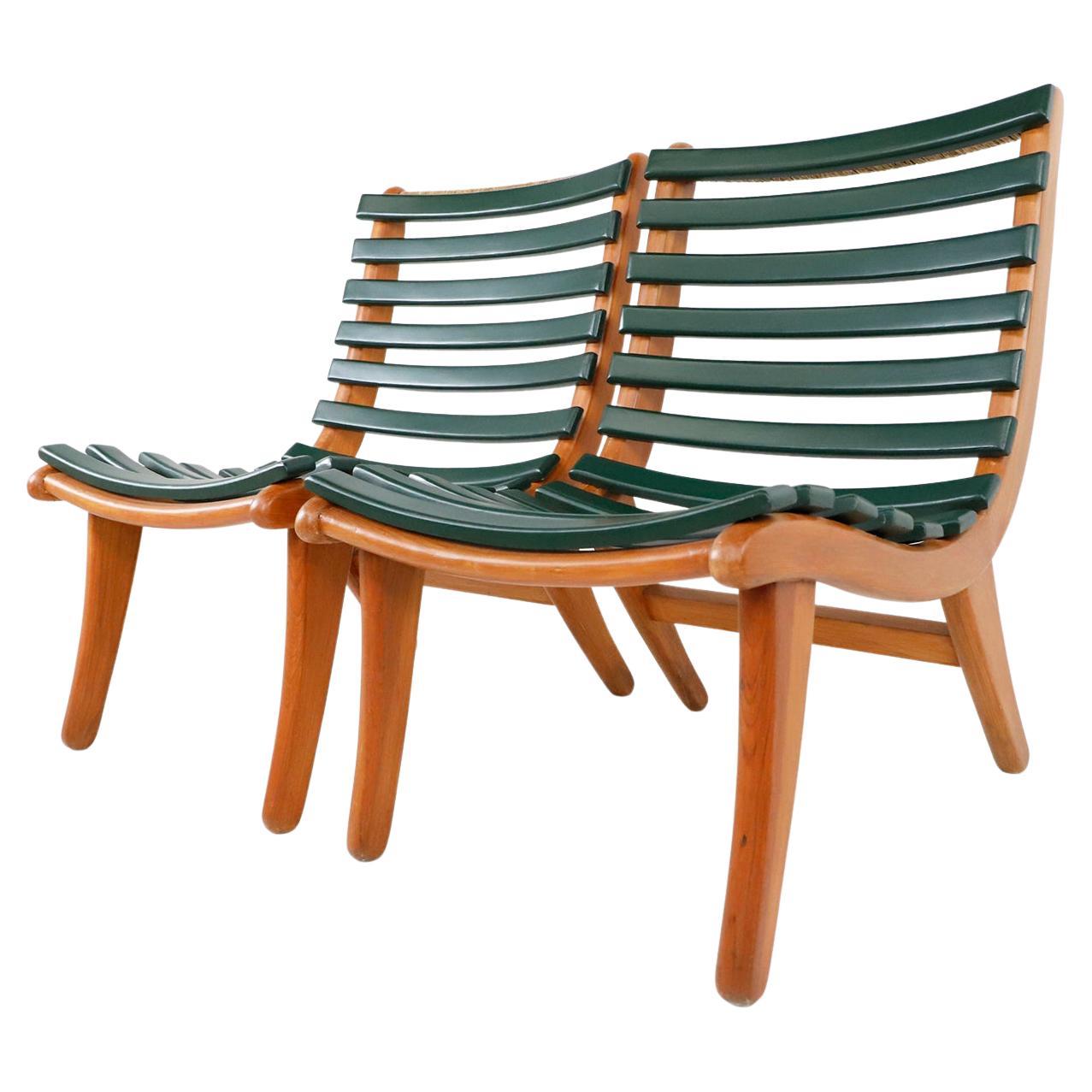Pair of Mexican San Miguelito Easy Chairs Attributed to Michael van Beuren For Sale