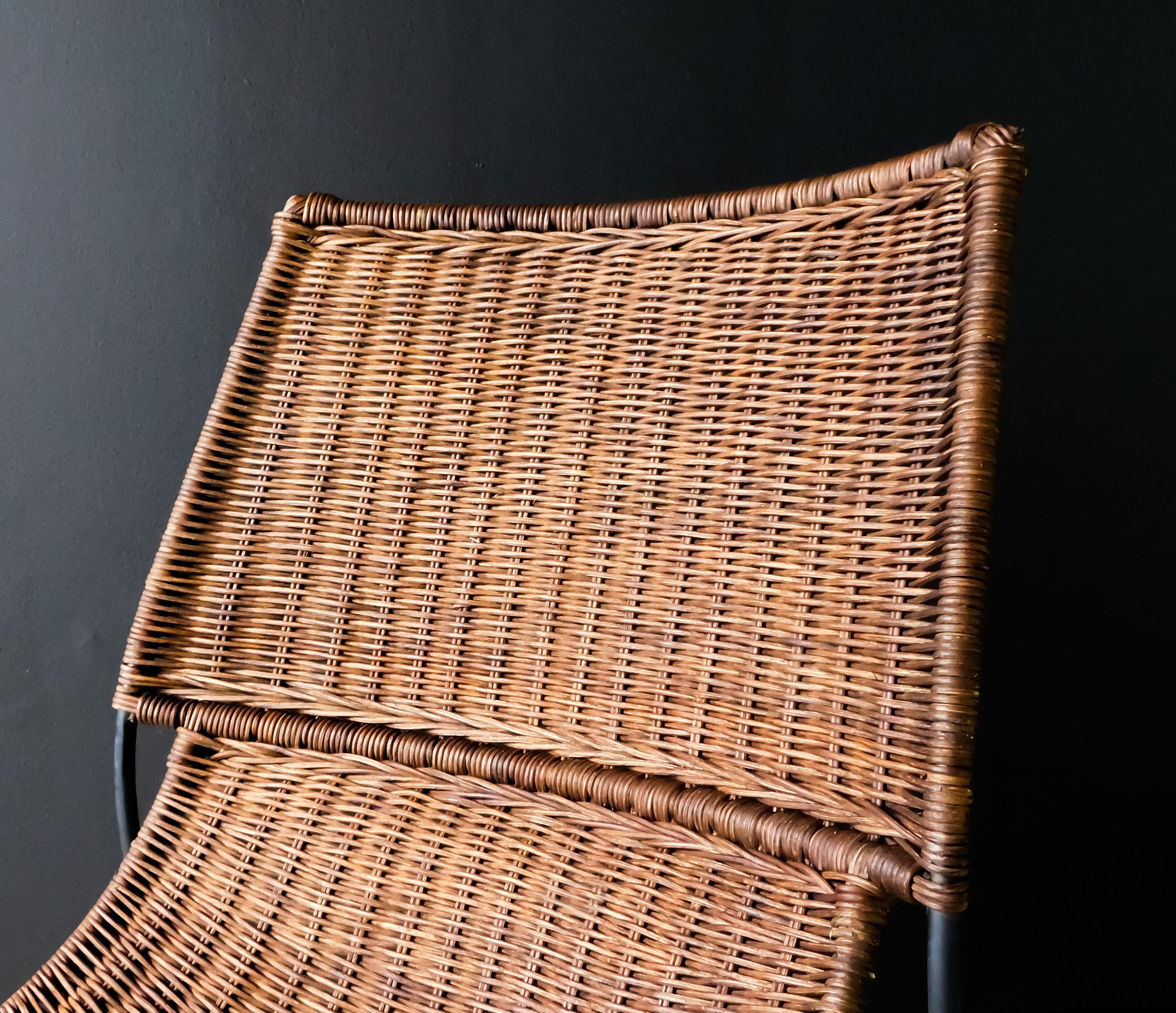 Cane Pair of Mexican Woven Chairs For Sale