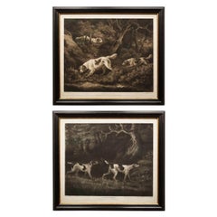 Pair of Mezzotint Engravings "Setters" & "Pointers" by William Ward, circa 1806