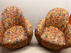 Pair of “ Miami” club chairs by Michael Wolk for Weiman