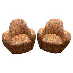 Pair of “ Miami” club chairs by Michael Wolk for Weiman