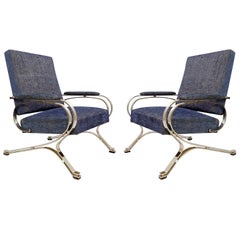 Pair of "Micaela" Armchairs by Gianni Moscatelli, Formanova, 1970s, New Upholst