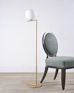 Pair of Michael Anastassiades for Flos Brass Globe IC Floor Lamps