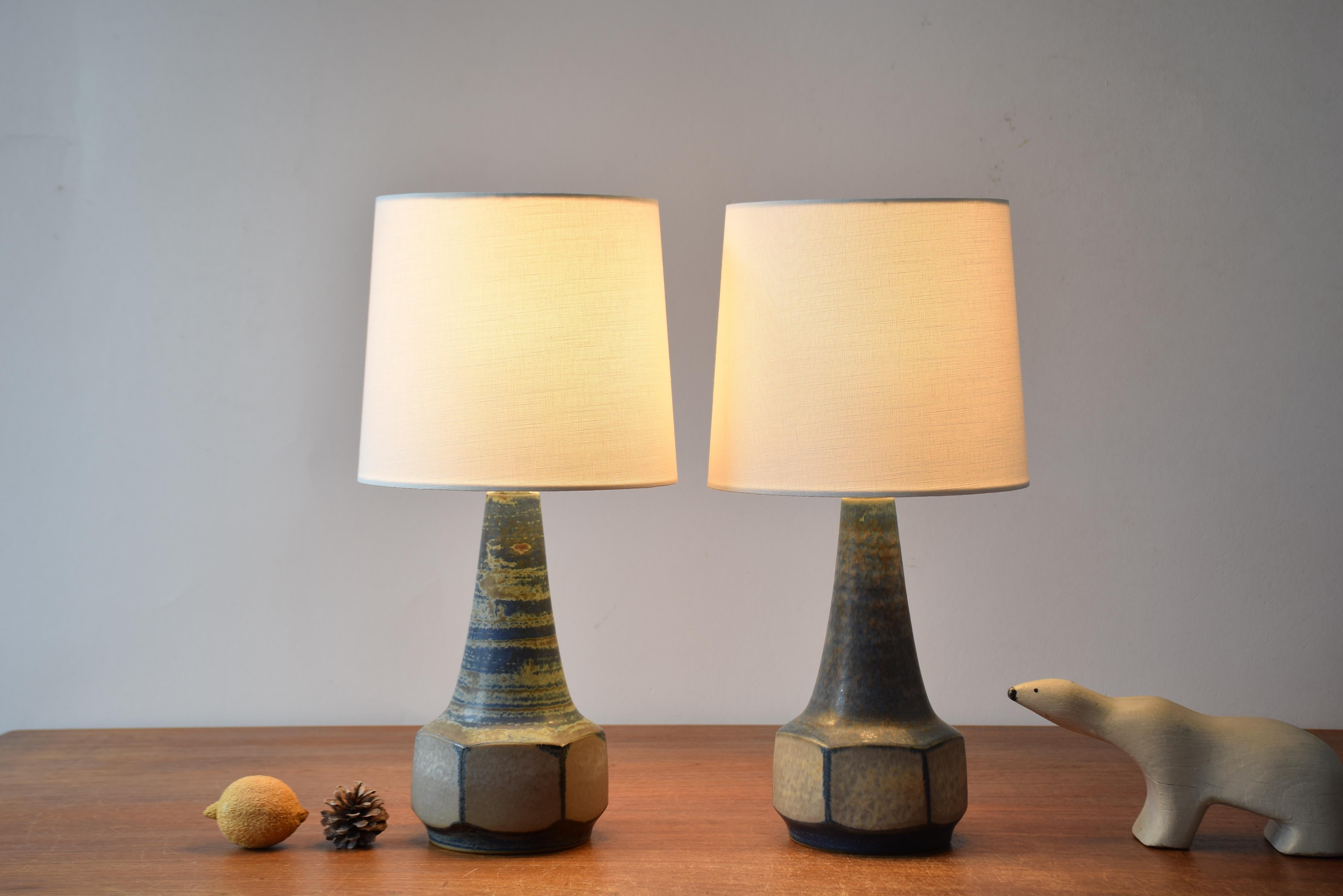 Scandinavian Modern Pair of Michael Andersen Table Lamps by Marianne Starck, Danish Ceramic, 1960s
