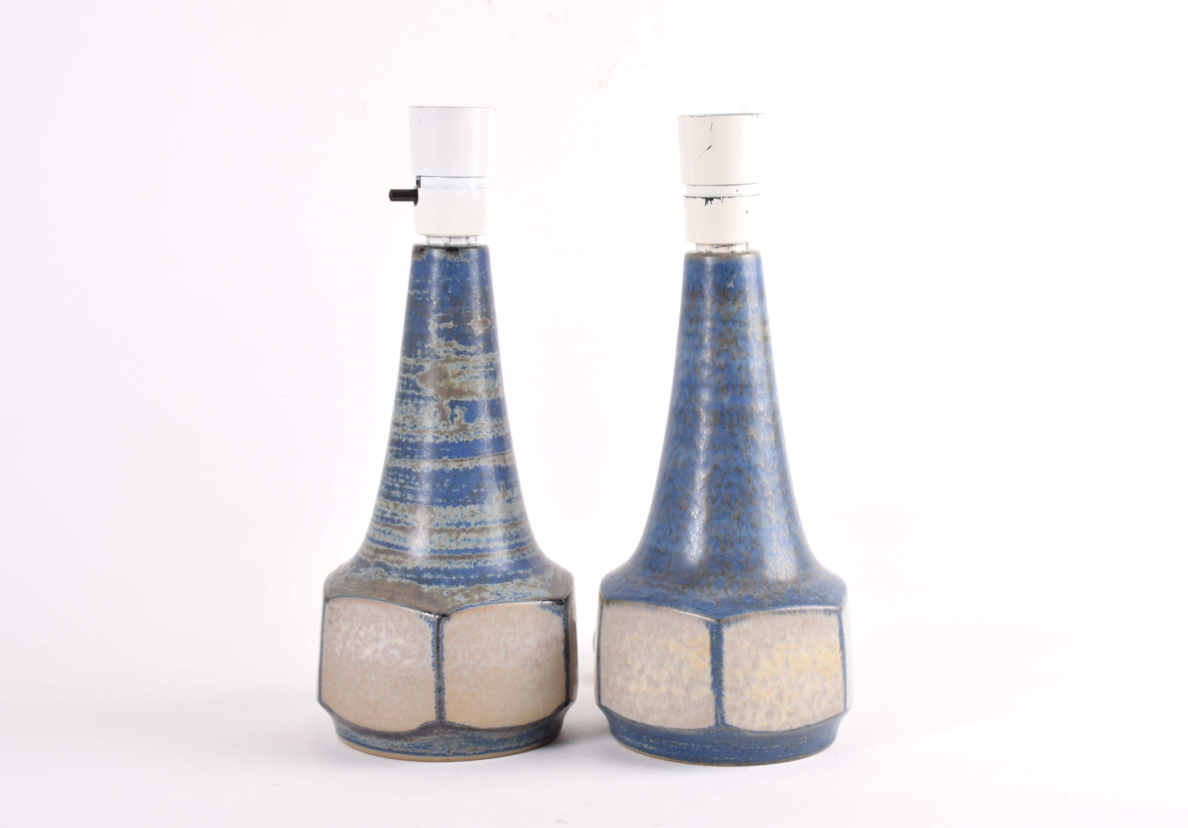 Mid-20th Century Pair of Michael Andersen Table Lamps by Marianne Starck, Danish Ceramic, 1960s