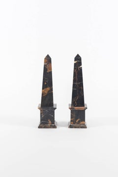 Pair of Michael Angelo Marble Obelisks