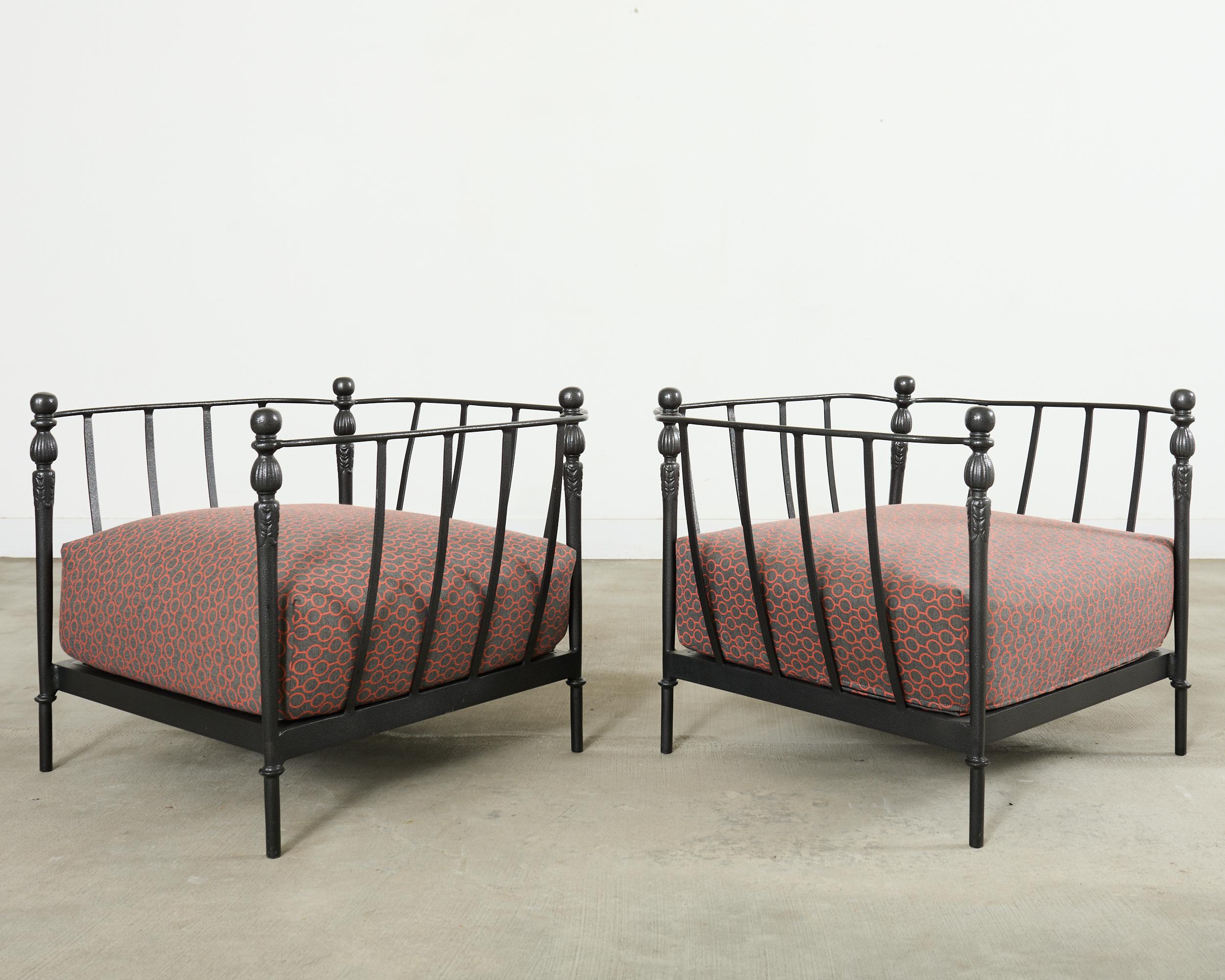Neoclassical Pair of Michael Taylor Design Montecito Chairs For Sale