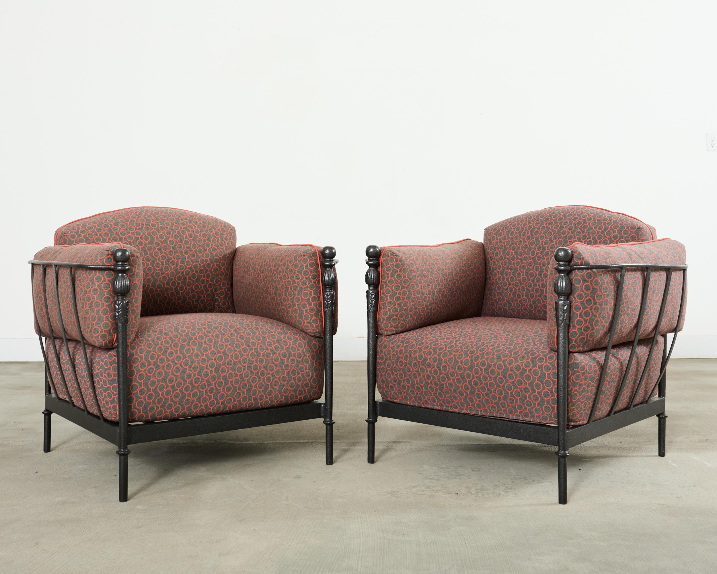 Powder-Coated Pair of Michael Taylor Design Montecito Chairs For Sale