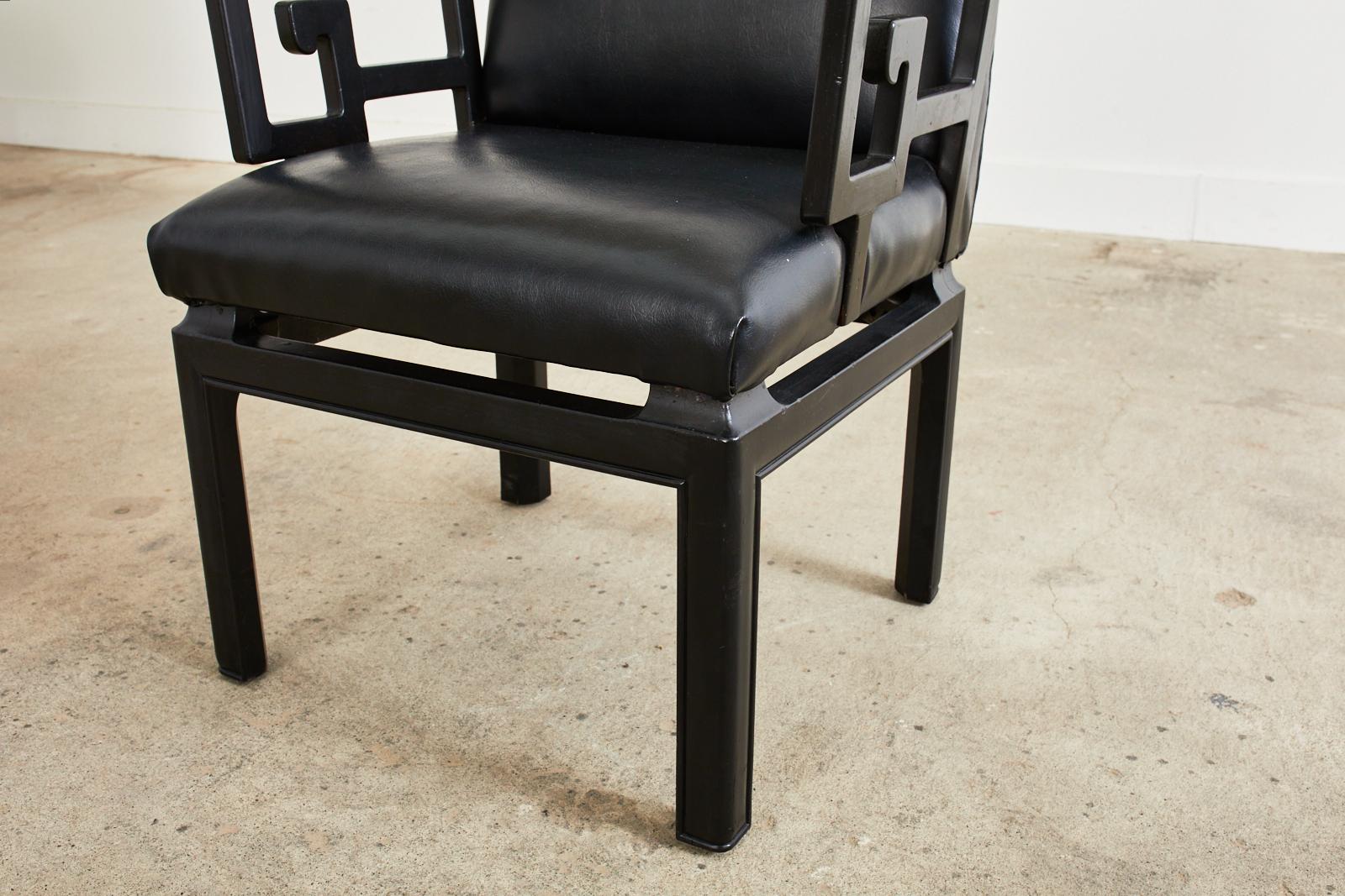 Coppia di poltrone a chiave greca della collezione Far East di Michael Taylor in vendita 8
