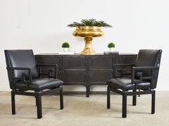 Coppia di poltrone a chiave greca della collezione Far East di Michael Taylor