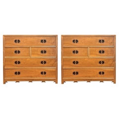 Pair of Michael Taylor for Baker Far East Collection Dresser Chests Commode