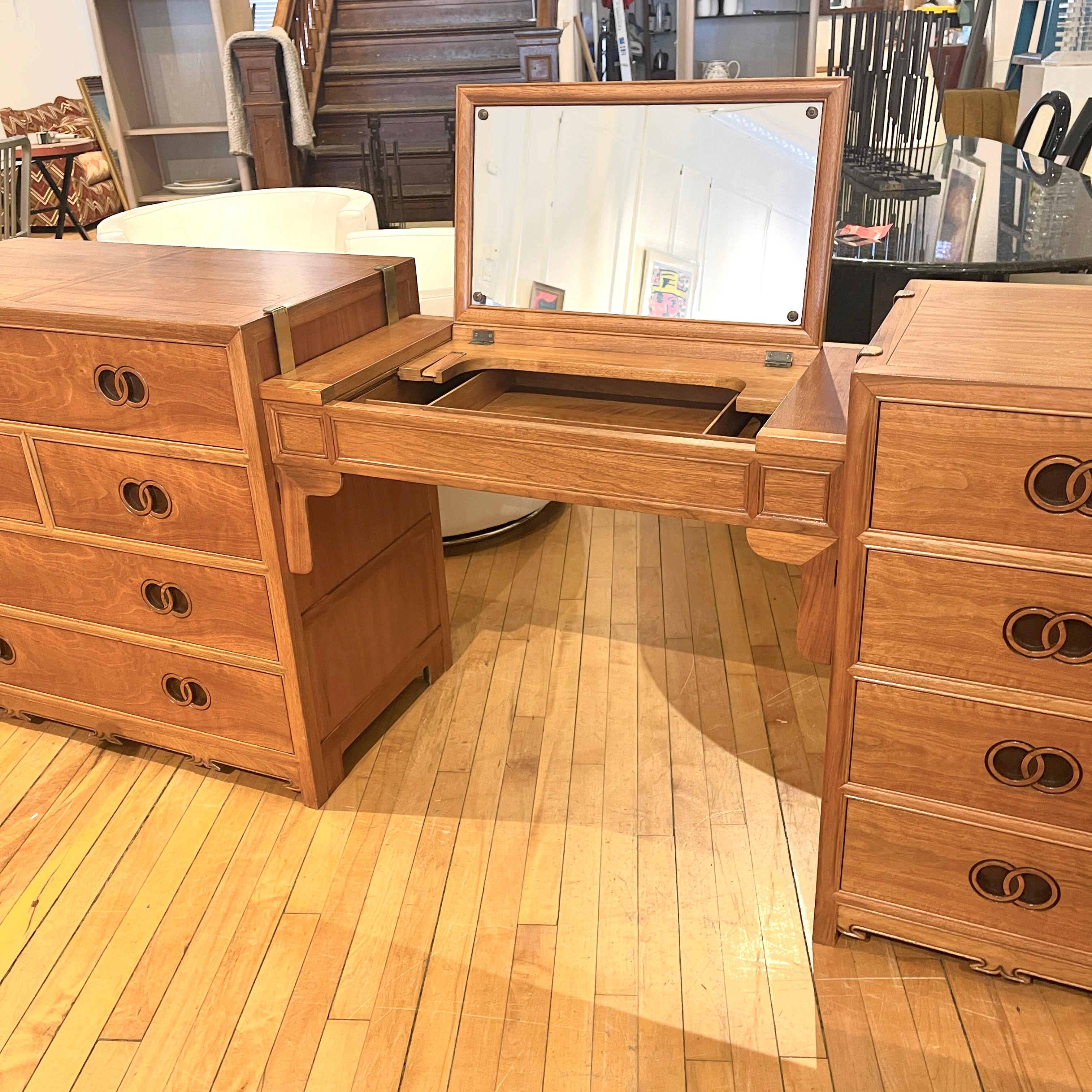Pair of Michael Taylor for Baker Far East Collection Dresser Chests Commodes For Sale 9
