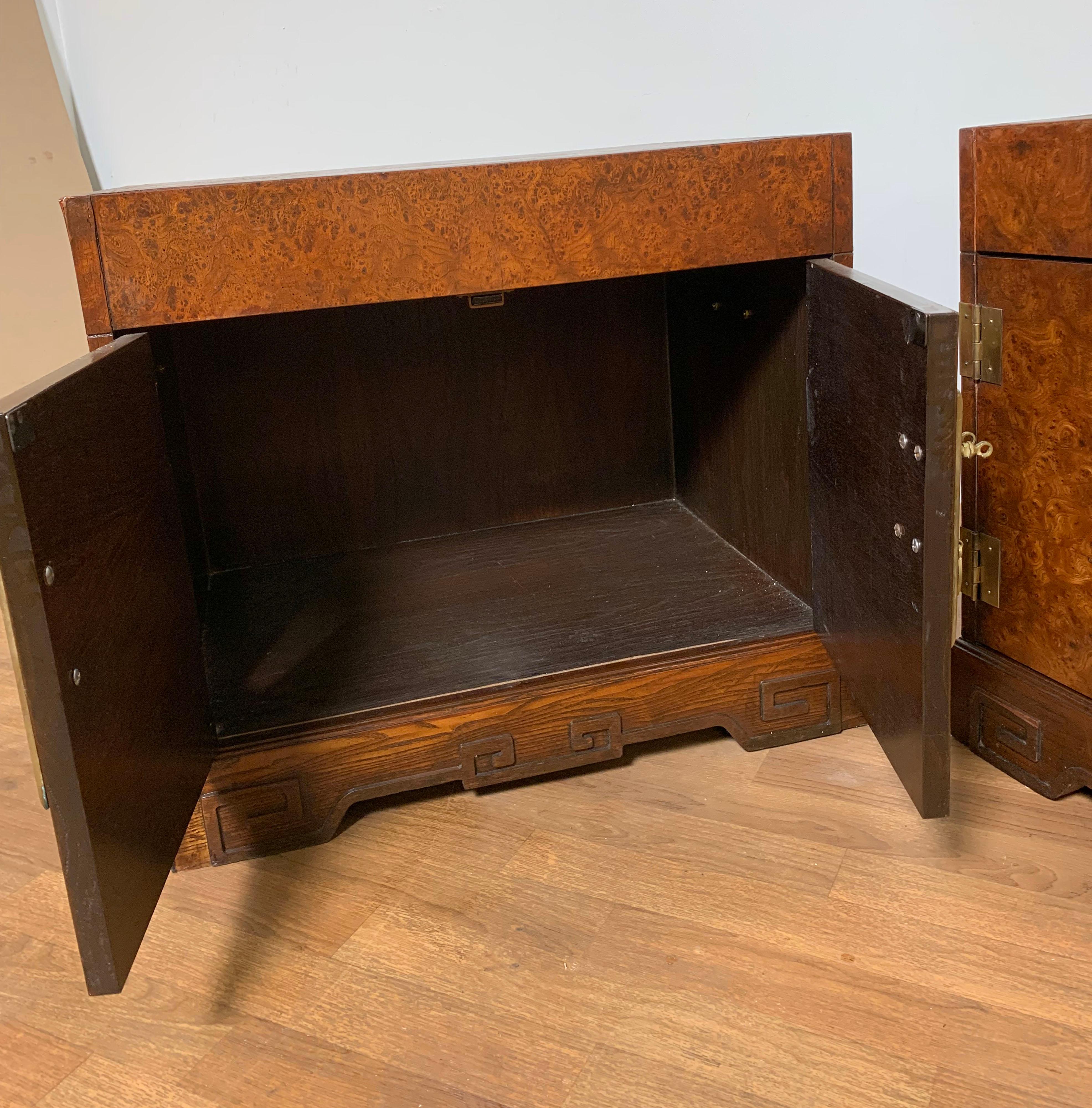 Pair of Michael Taylor for Baker Far East Collection Side Table Cabinets 2