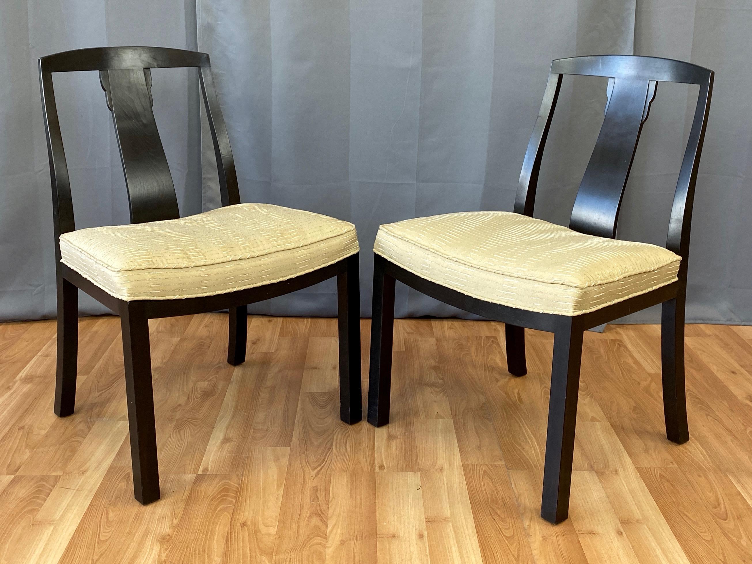 Pair of Michael Taylor for Baker Furniture T-Back Dining Chairs, 1950s 2