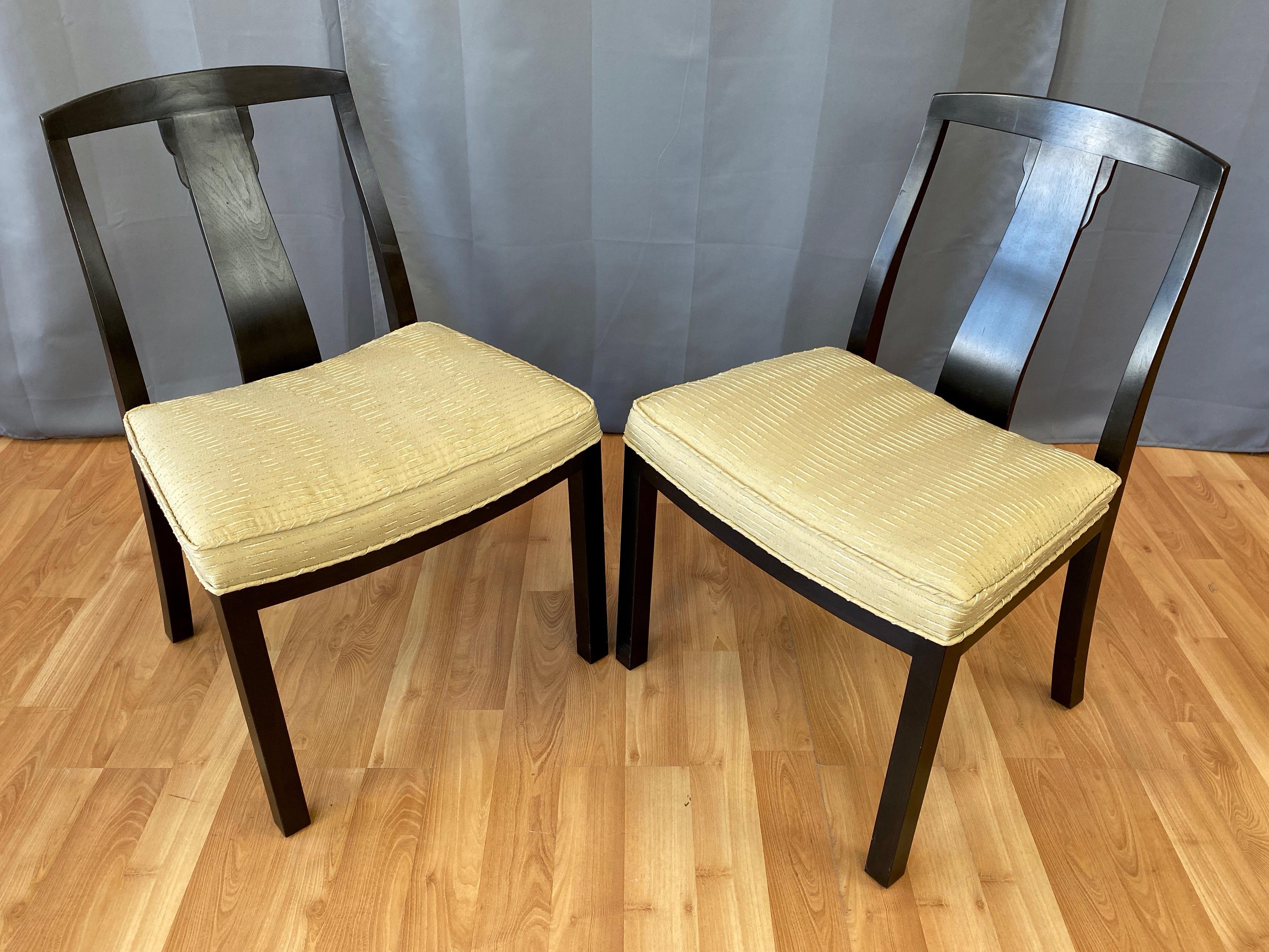 Pair of Michael Taylor for Baker Furniture T-Back Dining Chairs, 1950s 3