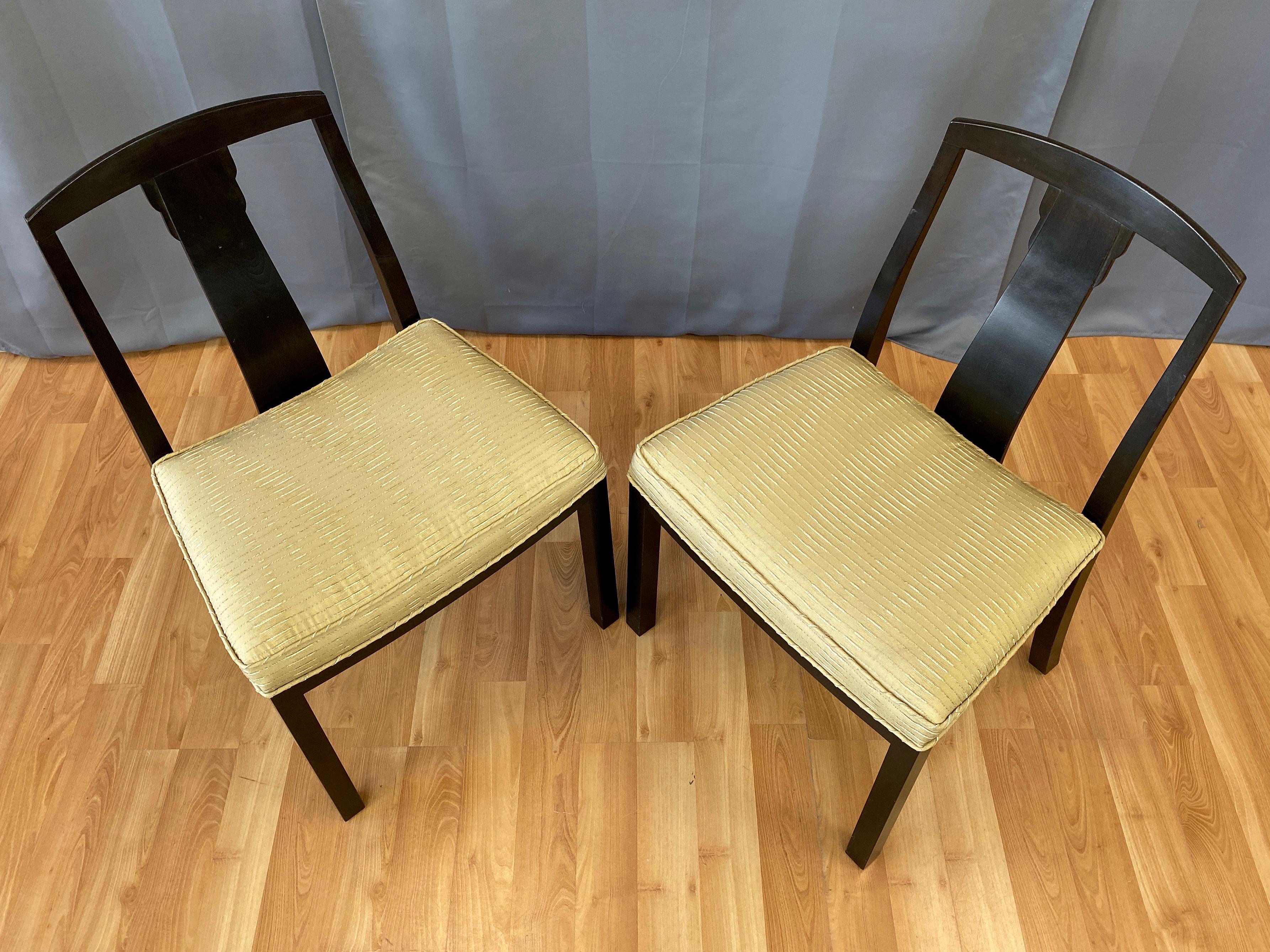 Pair of Michael Taylor for Baker Furniture T-Back Dining Chairs, 1950s 4
