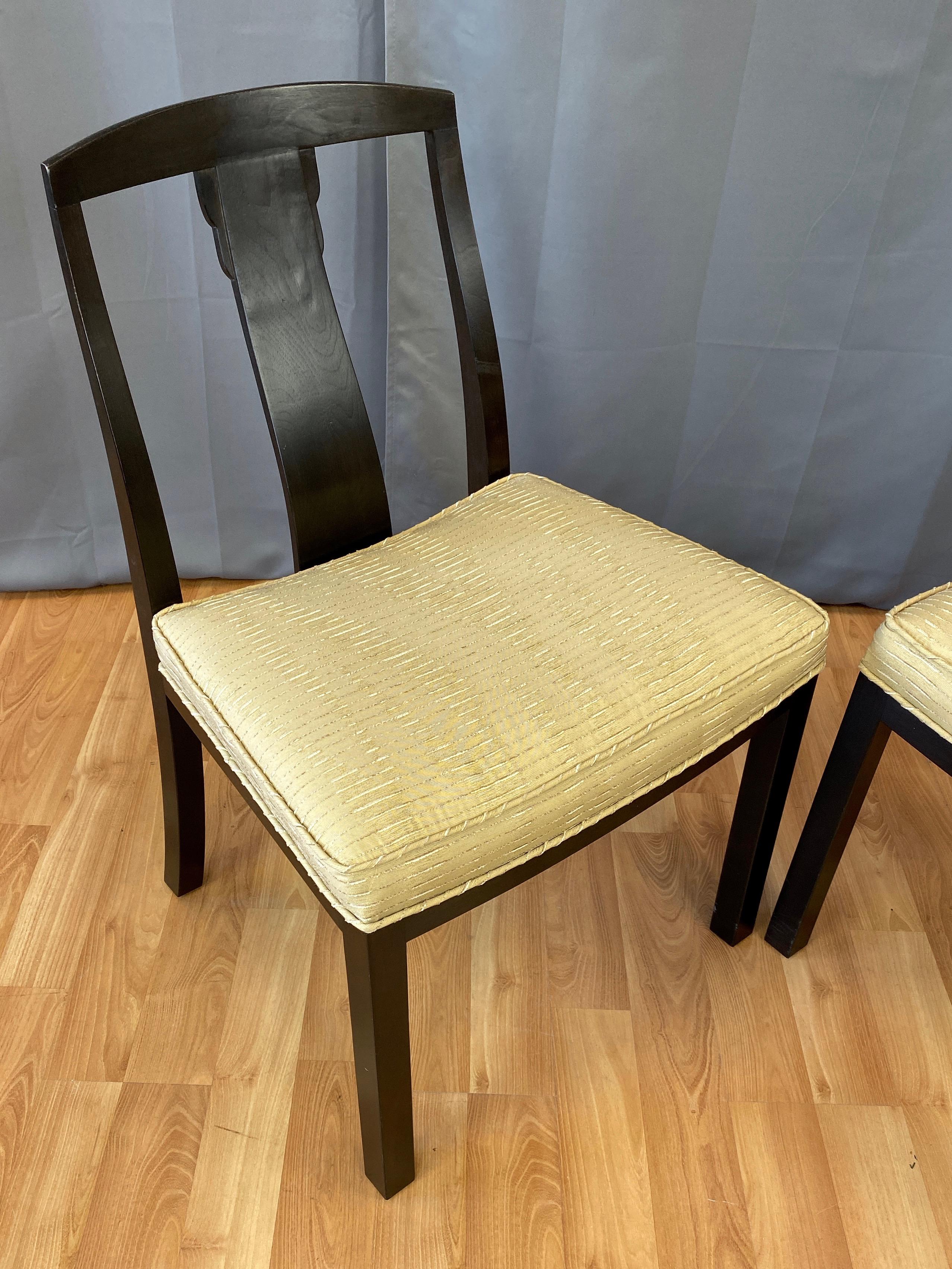 Pair of Michael Taylor for Baker Furniture T-Back Dining Chairs, 1950s 7