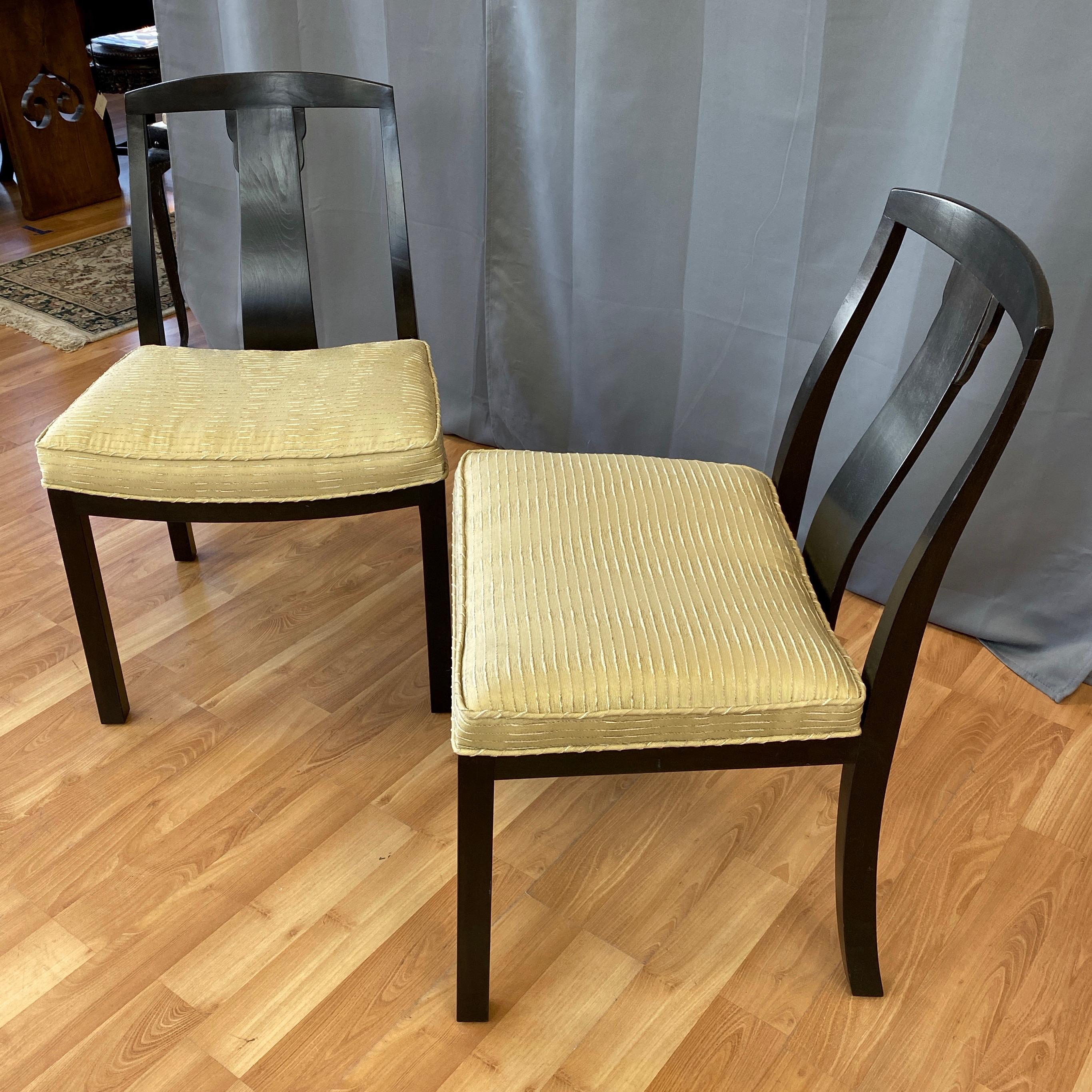 Pair of Michael Taylor for Baker Furniture T-Back Dining Chairs, 1950s 11