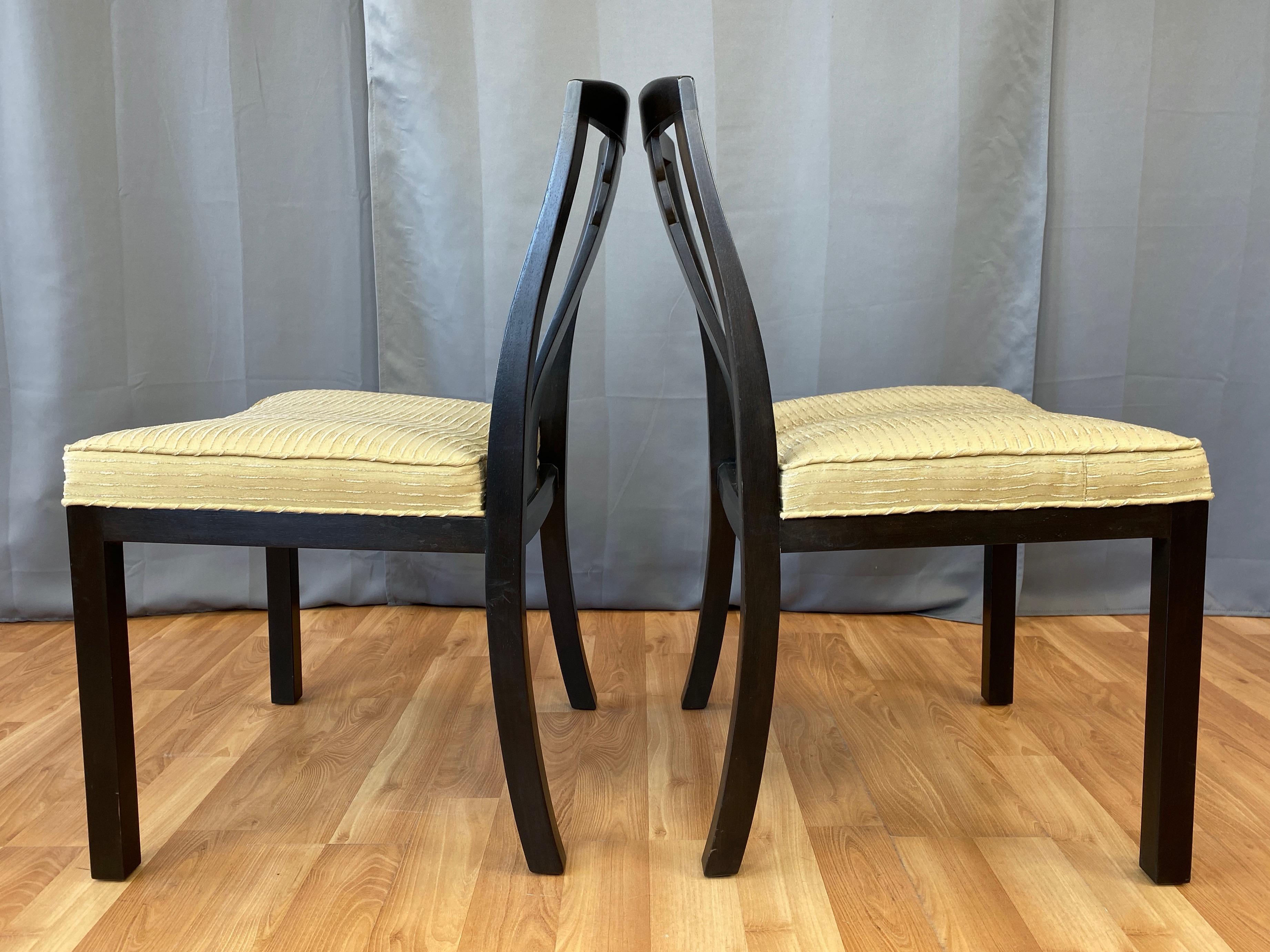 Mid-20th Century Pair of Michael Taylor for Baker Furniture T-Back Dining Chairs, 1950s