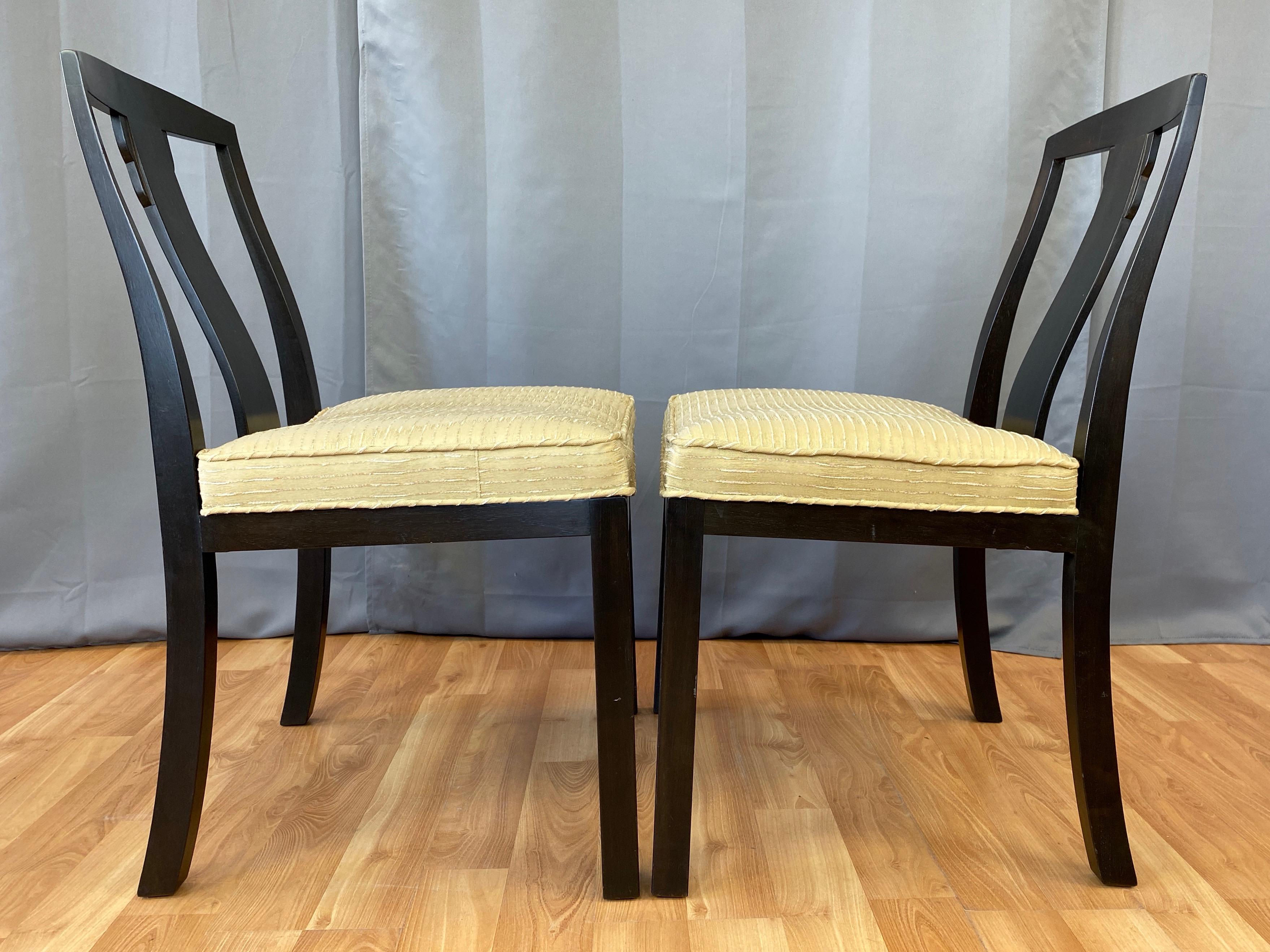 Pair of Michael Taylor for Baker Furniture T-Back Dining Chairs, 1950s 1