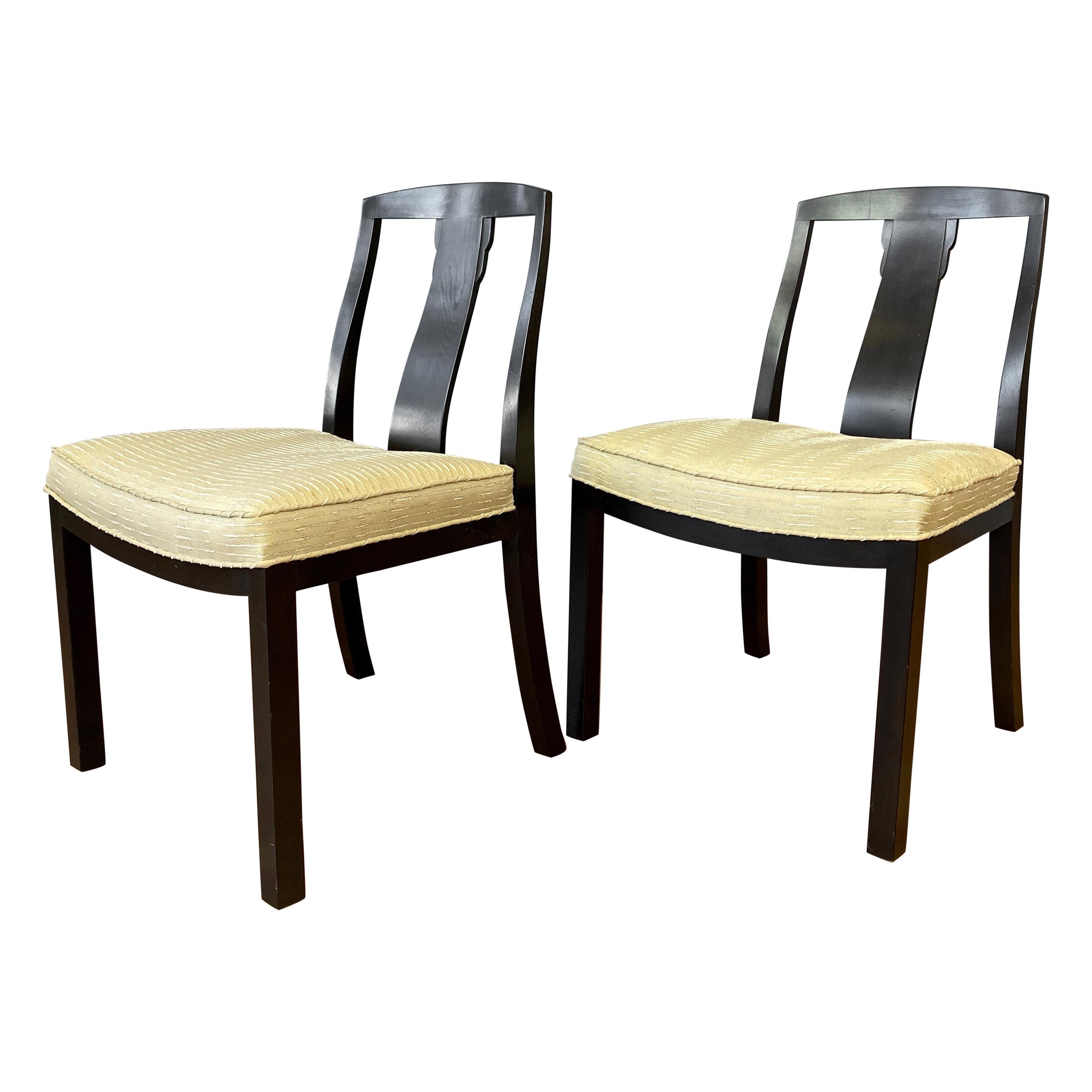 Pair of Michael Taylor for Baker Furniture T-Back Dining Chairs, 1950s