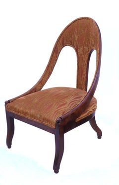 Pair of Michael Taylor for Baker Midcentury Spoon Back Slipper Lounge Chairs