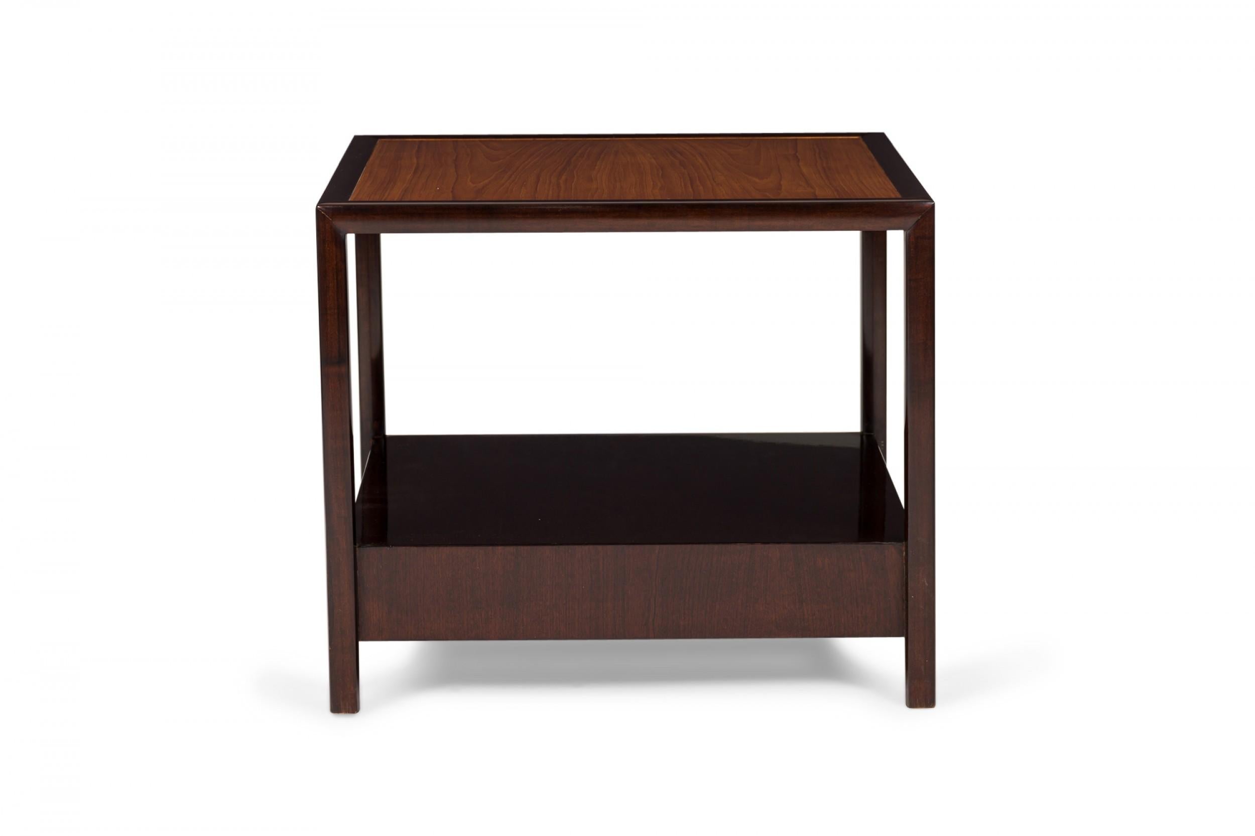 American Pair of Michael Taylor for Baker New World Square Wooden End/Side Tables For Sale