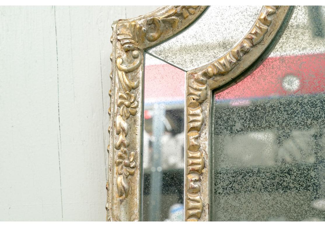XXIe siècle et contemporain Paire de miroirs muraux segmentés Michael Taylor For Panache Bordeaux en vente